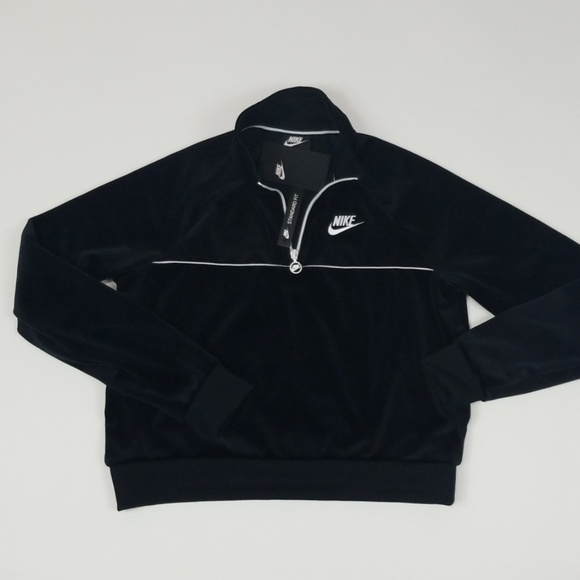 adidas velour half zip